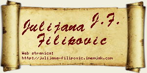 Julijana Filipović vizit kartica